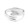 Unode50 Dragonfly Wing Open Bracelet In Silver