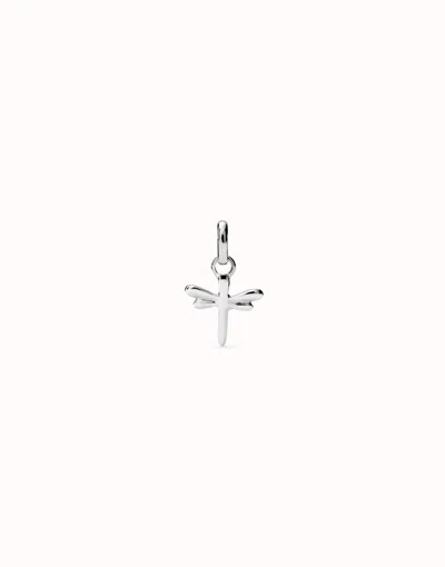 Unode50 Dragonfly-shaped Charm In Silver