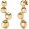 Unode50 Drop Earrings With Beads In Gold