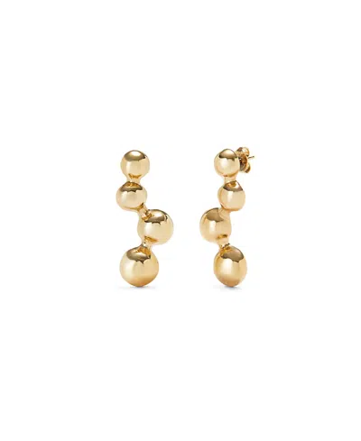 Unode50 Drop Earrings With Beads In Gold