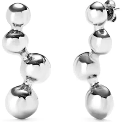Unode50 Drop Earrings With Beads In Metallic