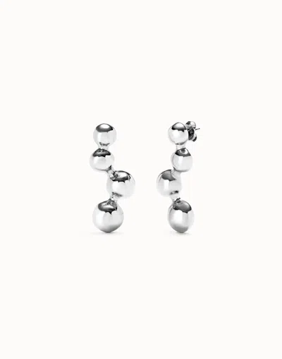 Unode50 Drop Earrings With Beads In Silver