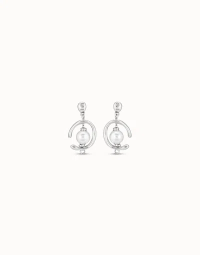 Unode50 Drop Earrings With Pearl In White