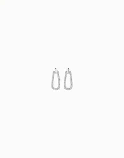 Unode50 Drop Earrings With Topaz In Metallic