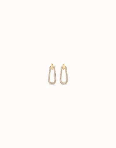 Unode50 Drop Earrings With Topaz In White