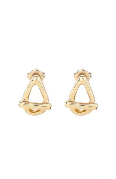 Unode50 Drop Oval Link Shaped Earrings In Gold