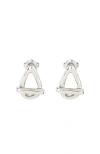 Unode50 Drop Oval Link Shaped Earrings In Silver