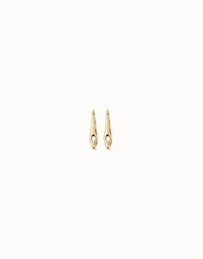 Unode50 Earring Leaf Me Alone In Gold