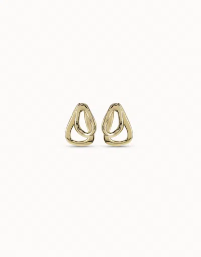 Unode50 Earrings With 2 Overlapping Links In Gold