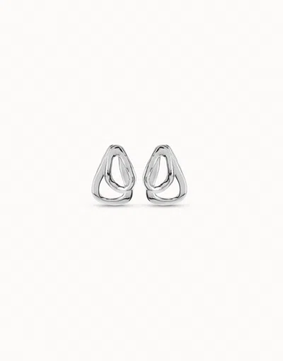 Unode50 Earrings With 2 Overlapping Links In Silver