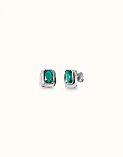 Unode50 Earrings With Green Crystal