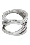 Unode50 Endless Open Band Ring In Silver