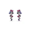 Unode50 Euphoria Multicolor Crystal Earrings In Multi