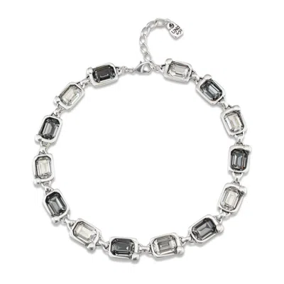 Unode50 Sterling Silver-plated Metal Alloy Clasp Necklace In Metallic