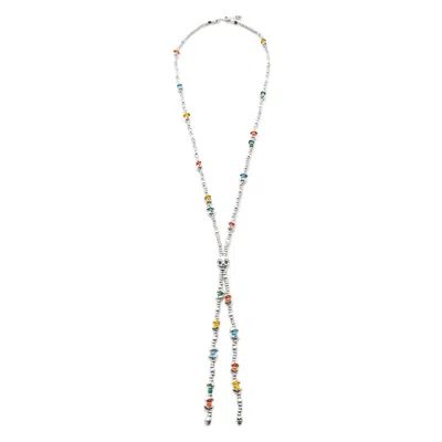Unode50 Festival Skull Charm Necklace In Multi