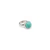 Unode50 Flashy Silver Muran Glass Ring In Metallic