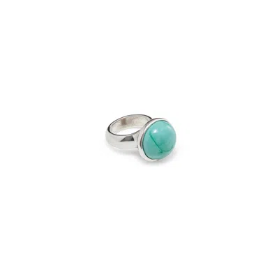 UNODE50 FLASHY SILVER MURAN GLASS RING
