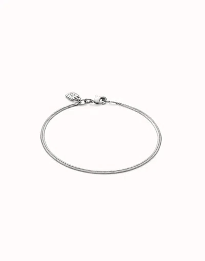 Unode50 Flat Snake Chain Bracelet In Metallic