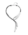 Unode50 18k Gold And Silver Short Adjustable Latigo Necklaces In Metallic
