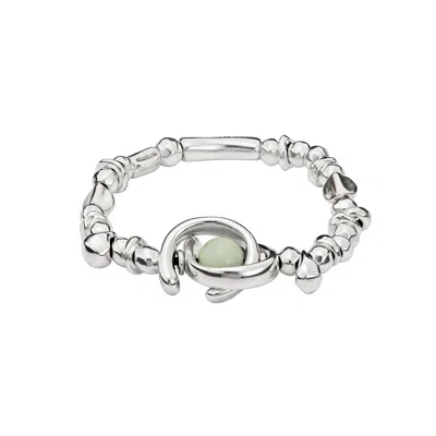 Unode50 Full Moon Amazonite Bracelet In Silver