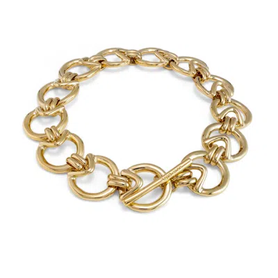 Unode50 Geometric Link Statement Necklace In Gold