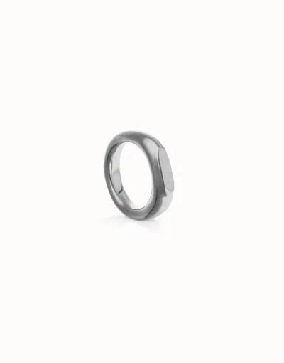 Unode50 Geometric Ring In Silver