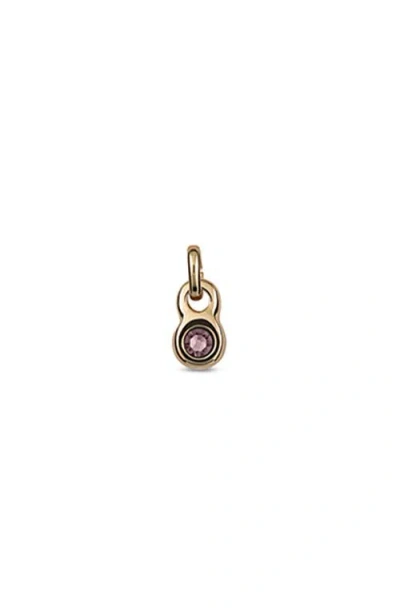 Unode50 Gold Charm With Pink Crystal