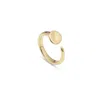 Unode50 Golden Nail Curve Ring In Gold