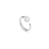 Unode50 Golden Nail Curve Ring In Silver