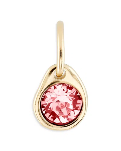Unode50 Gold-plated Charm With Pink Crystal In Multi