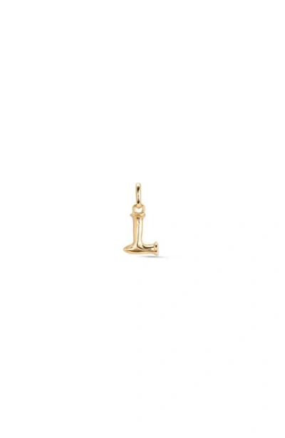 Unode50 Gold-plated Letter L Charm In Neutral