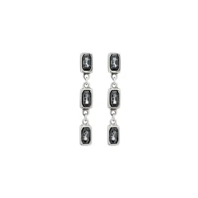Unode50 Gray Cascade Drop Earrings In Multi