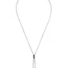 Unode50 Sterling Silver And Gray Crystal Necklace In Silver