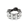 Unode50 Gray Crystal Wrap Bracelet In Silver
