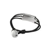 Unode50 Gray Stone Triple-strand Bracelet In Black