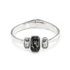 Unode50 Sterling Silver Plated Metal Alloy Hidden Spring Bracelet In Silver