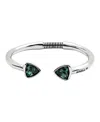 Unode50 Green Duo Crystal Cuff In Metallic