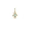 Unode50 Hand Shape Metal Alloy Charm With Murano Crystal In Gold