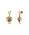 Unode50 Heart & Crystal Drop Earrings In Gold