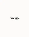 Unode50 Heart Piercing Stud Earrings In Silver