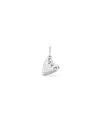 Unode50 Sterling Silver-plated Heart Shaped Charm In Blue