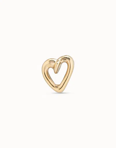 Unode50 Heart Single Stud Earring In Gold