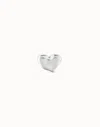 Unode50 Heart Single Stud Earring In Silver