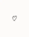 Unode50 Heart Single Stud Earring In Silver