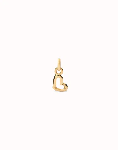 Unode50 Heart-shaped Charm In Gold