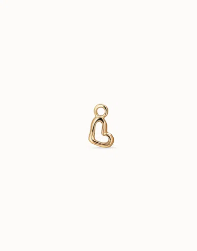 Unode50 Hollow Heart Piercing Charm In Gold