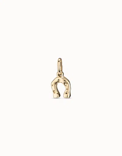 Unode50 Horseshoe Charm In Gold