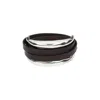 Unode50 Ibiza Double Strap Cuff In Black