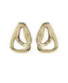 Unode50 18k Gold-plated Earrings With 2 Overlapping Links In Gold