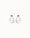 Unode50 Irregular Hoop Earrings In Silver